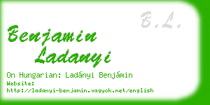 benjamin ladanyi business card