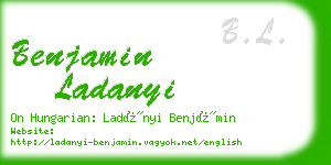 benjamin ladanyi business card